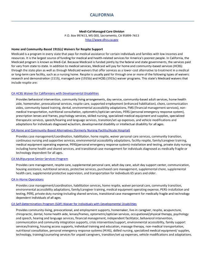 Medicaid Requirements in CA