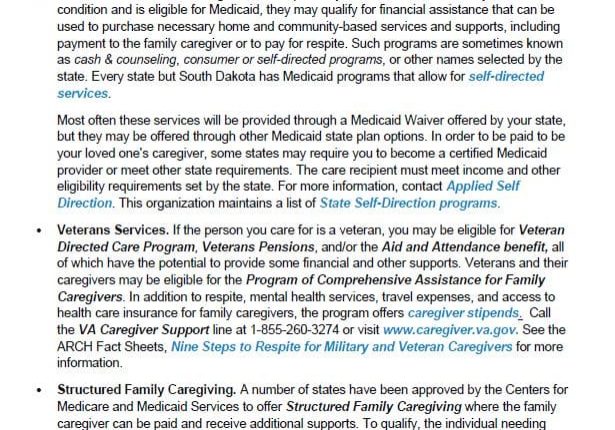COver Paying For Family Caregiving